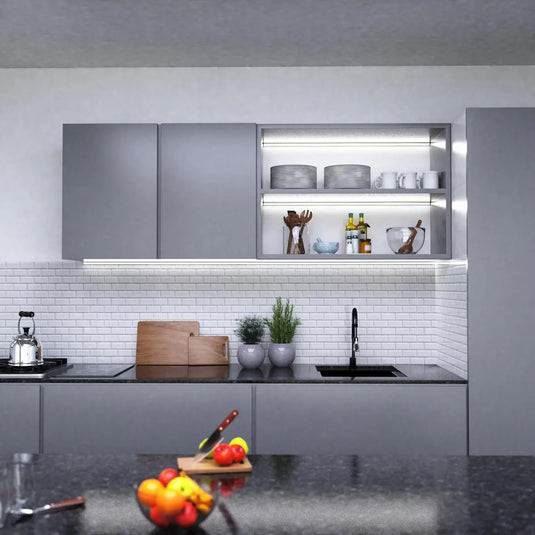 Corner Aluminium LED Profiles kitchen setting