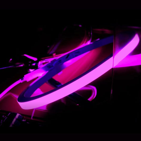 RGB neon flex glowing pink