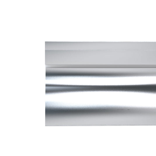Front of the silver skirting profile, close up