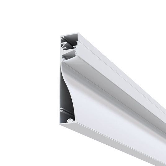 Underside of the white skirting profile