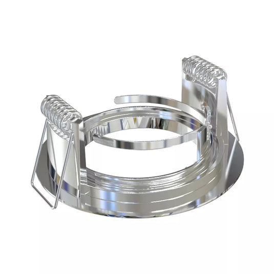 GU10 Downlight, Fixed, Die Cast in a Chrome Finish twist and lock mechanism