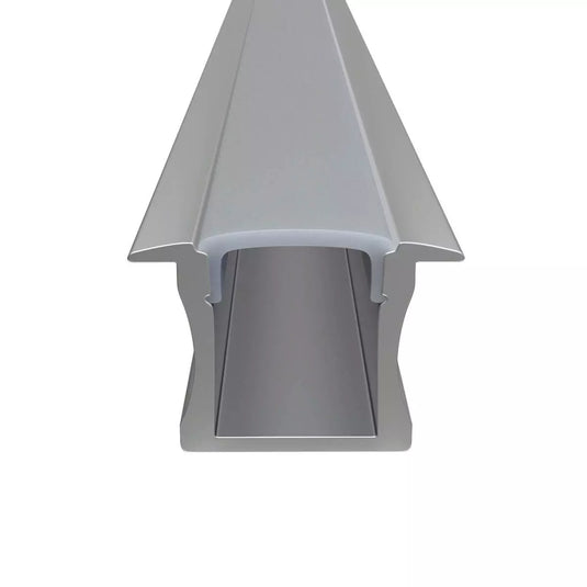 Recessed LED Mounting Profile, 15mm Deep Front view