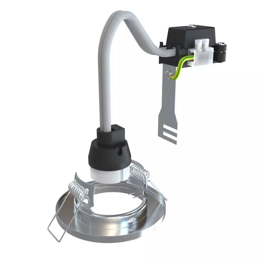 full shot Recessed GU10 Downlight - Brushed Chrome Finish