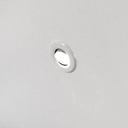 Tilt, IP65 Fire Rated LED Downlight - White Bezel mounted in ceiling