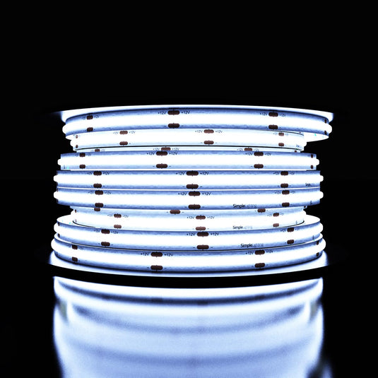 Roll of cool white COB LED strip
