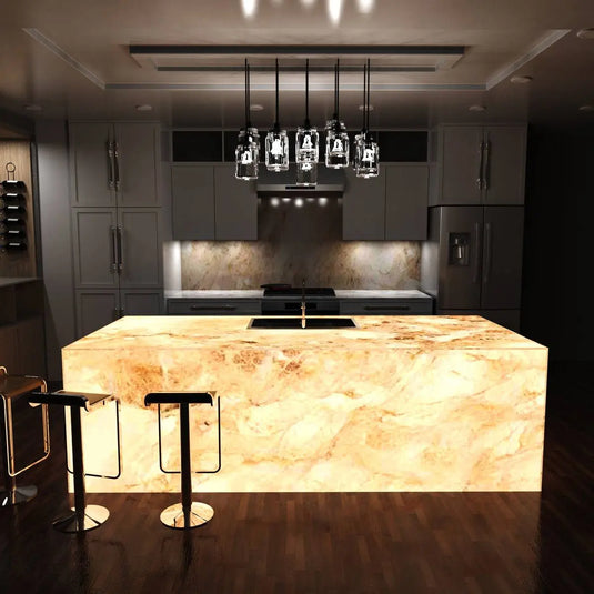 Cuttable, Flexible LED Sheet in Warm White as kitchen table