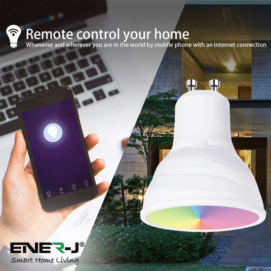 Smart GU10 LED Bulb, RGB+W , Colour Changing Smart controls