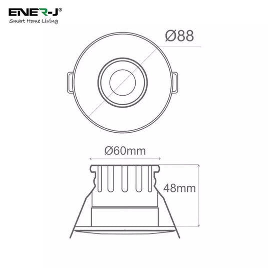 Smart Fire Rated Downlight dimensions