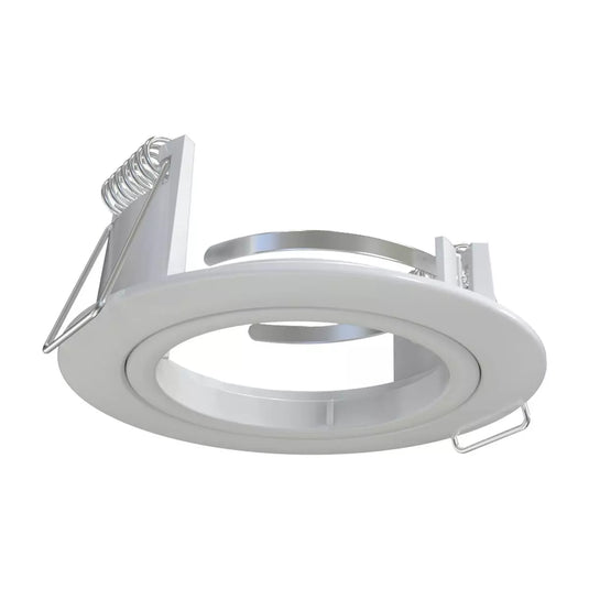 Side view of Fixed, GU10, Die Cast Downlight White Bezel