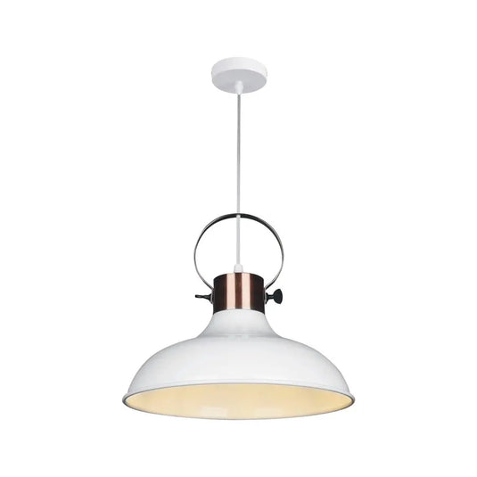White, E27 Pendant Light - Industrial Style