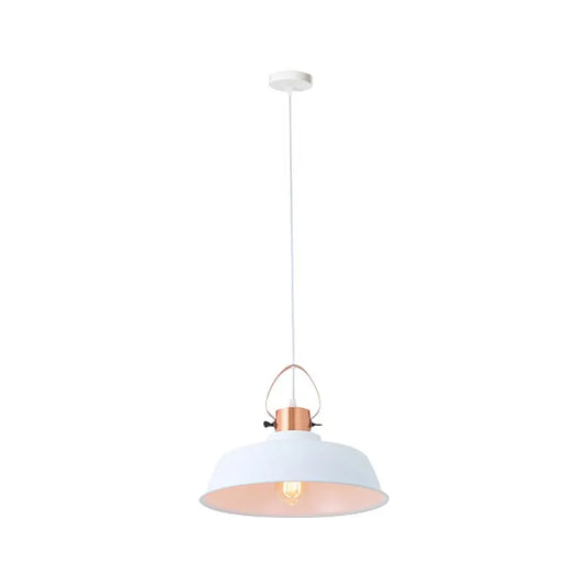 White, E27 Pendant Light - Industrial Design