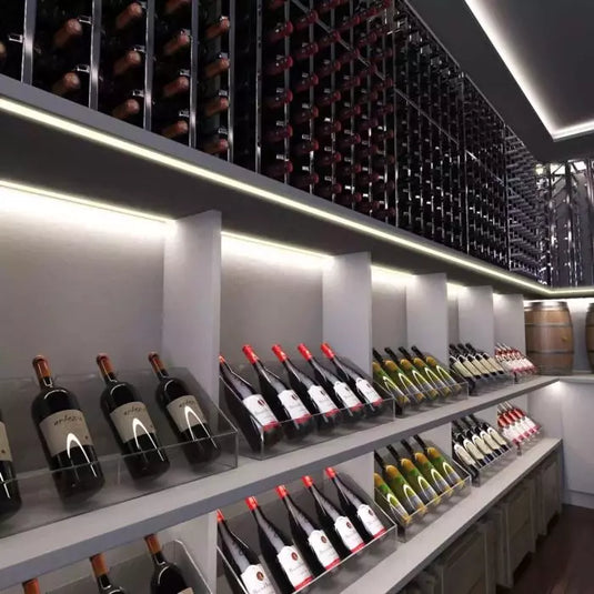 Colour Tunable LED Strip Light in natural white wine cellar