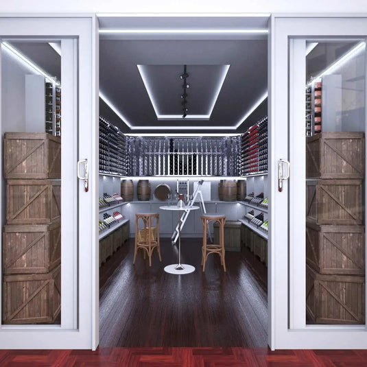 LED Tape, Cool White in wine cellar setting