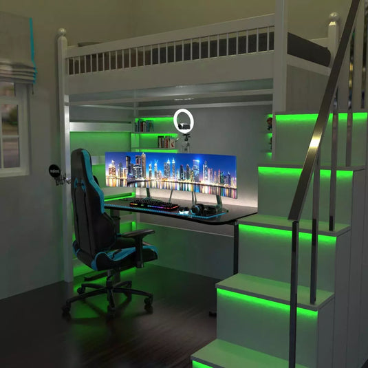 Green light gaming setup RGB LED Strip Lights, 15w - 60 LEDs
