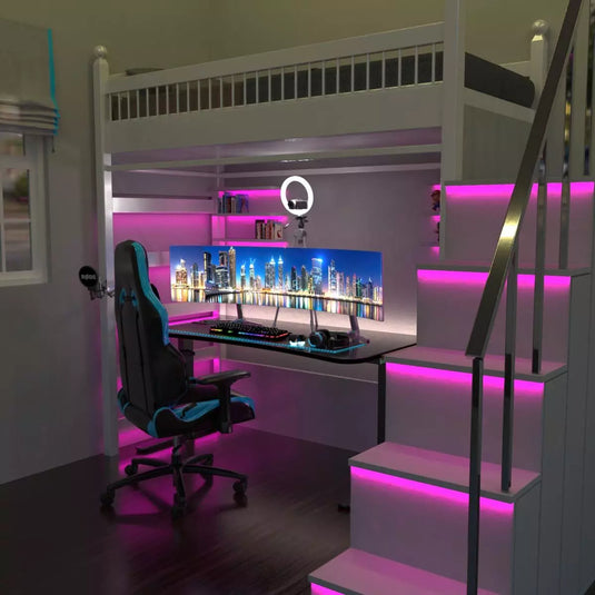 Pink light gaming setup RGB LED Strip Lights, 15w - 60 LEDs