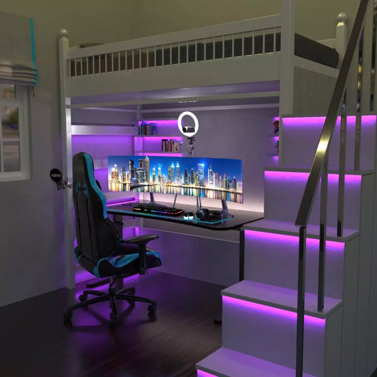 Purple light gaming setup RGB LED Strip Lights, 15w - 60 LEDs