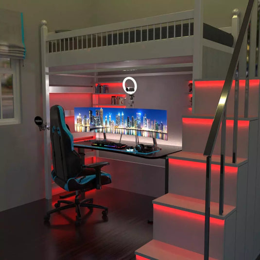 Red light gaming setup RGB LED Strip Lights, 15w - 60 LEDs