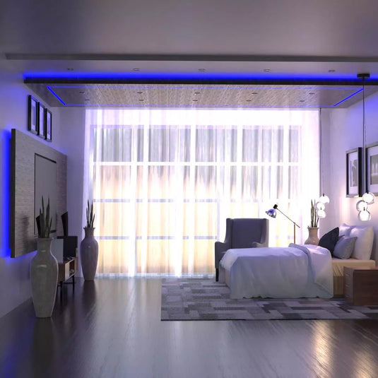 RGBW LED Strip Lights, 19.2w, 60 LEDs in Blue setting