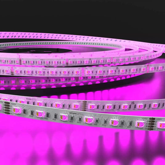 RGBW LED Strip Lights, 19.2w, 60 LEDs Magenta