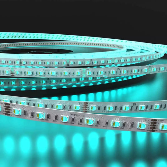 RGBW LED Strip Lights, 19.2w, 60 LEDs in Teal