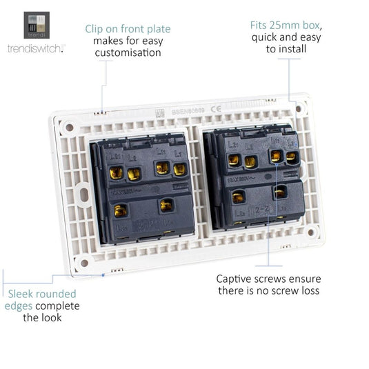 Back of the 4 gang light switch