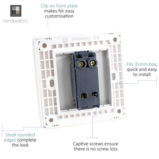Back of the white light switch