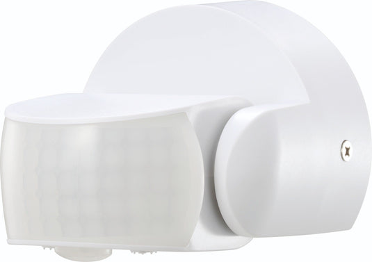 White wall PIR motion sensor with pivoting head