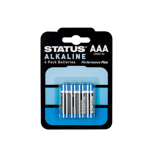 Pack of 4 AAA alkaline batteries
