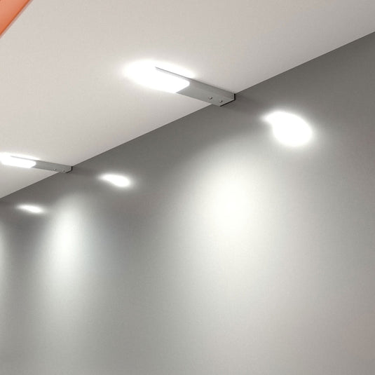 Close up of the light under a cabinet