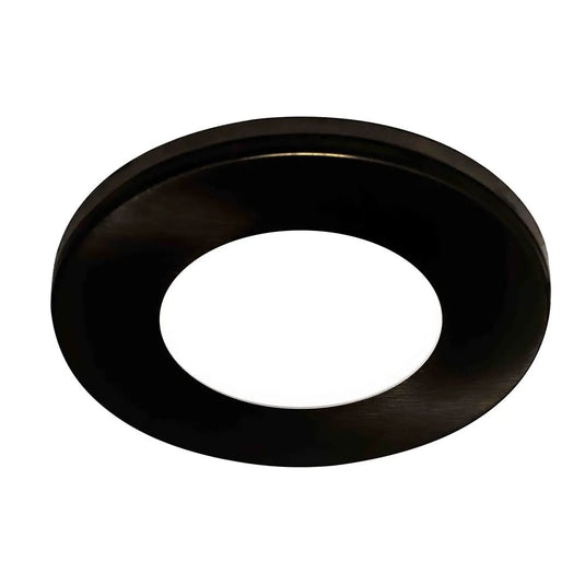 Round matt black slim cabinet light