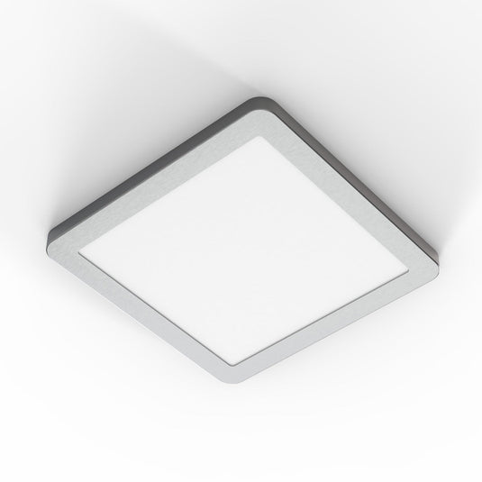 Brushed chrome cabinet light fitted with adhesive