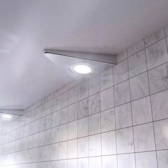 Triangle under cabinet lights with cool white light