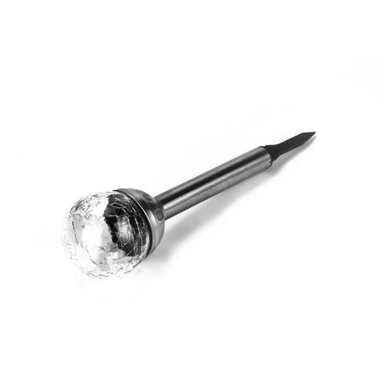 Sydney White LED Solar Crackle Ball Stake Light with spike