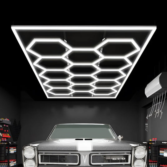 Cool white light from the hexagon LED tubes