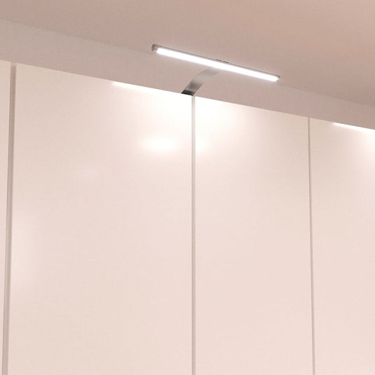 T-bar light on a kitchen cabinet, closer view