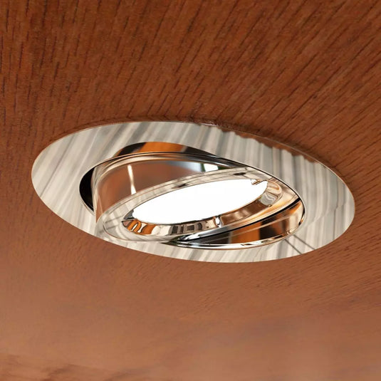 Tilt GU10 Downlight, Die-Cast - Polished Chrome mounted in ceiling