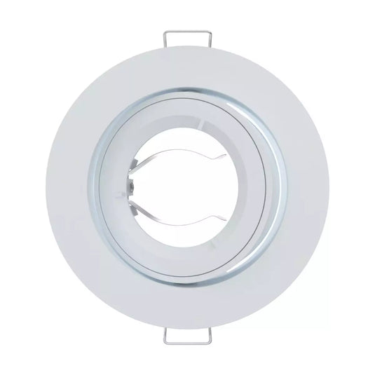 top shot of the bezel of White GU10 Tilt Downlight