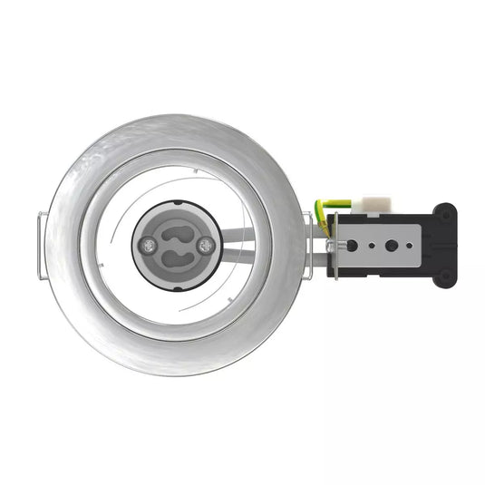 GU10 Downlight, Fixed, Die Cast in a Chrome Finish bezel shot