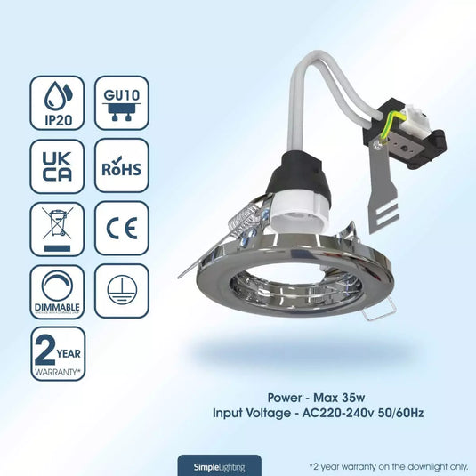 Recessed GU10 Spot Light key features