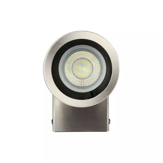 GU10 Wall Light Fitting, IP44, Stainless Steel Body - led light view