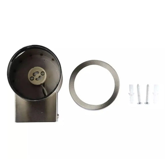 GU10 Wall Light Fitting, IP44, Stainless Steel Body included parts