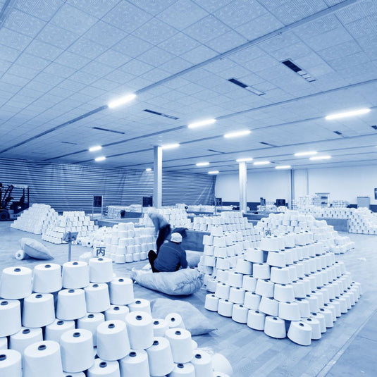4ft LED battens in a factory