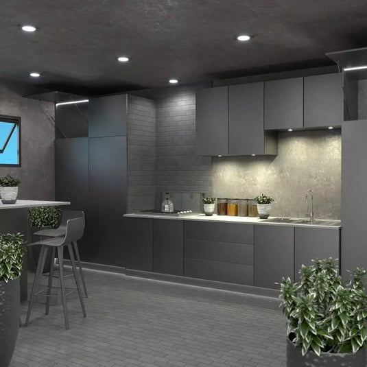 5 x Recessed LED Under Cupboard Light Kit in kitchen warm white