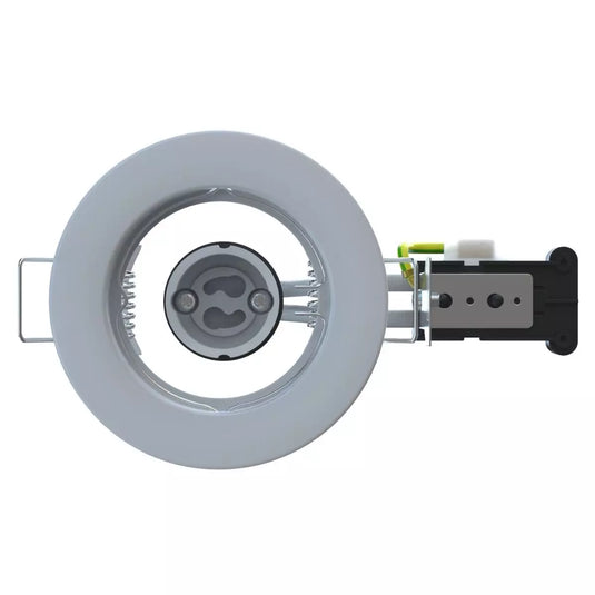 White GU10 Recessed Downlight inside shot without bulb