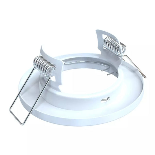 White GU10 Recessed Downlight white bezel finish