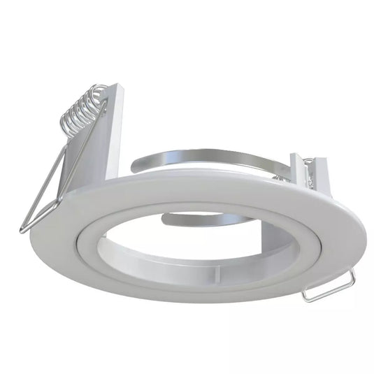 Fixed, GU10, Die Cast Downlight bezel white finish