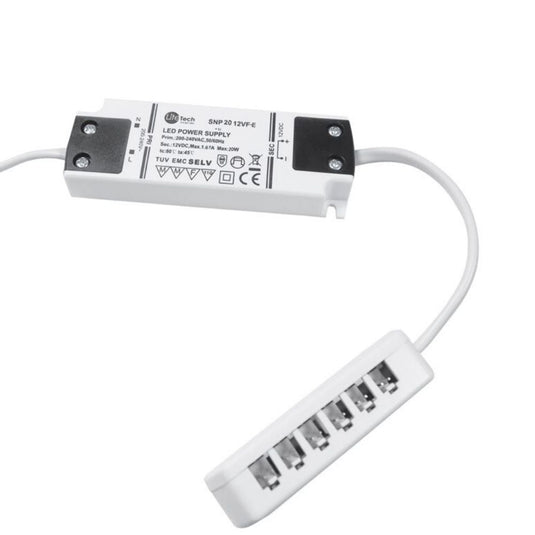 white LED driver with 6-port power distributor