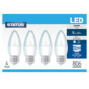 pack of 4 E27 candle bulbs