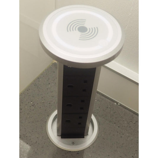 top of a motorised pop up plug socket