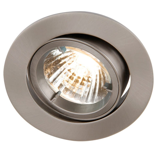 brushed chrome tilt downlight